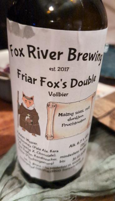 Fox River Friar Fox's Double 6.7%, Fox River Brewing, Germany