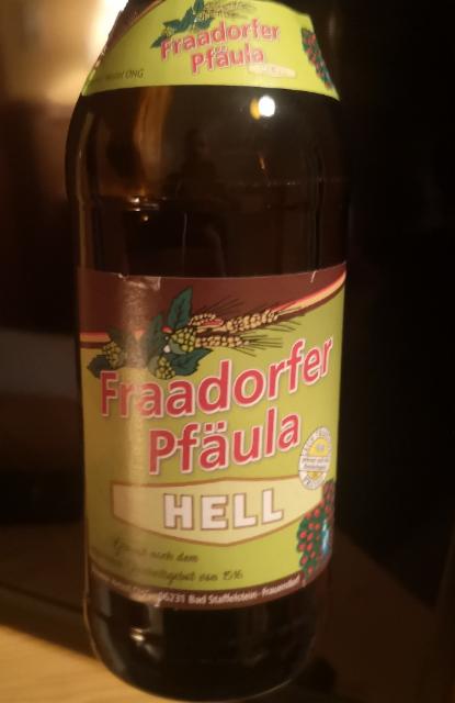 Fraadorfer Pfäula Hell 4.4%, Brauerei Hetzel, Germany