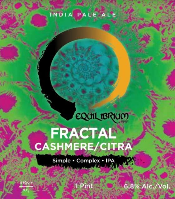 Fractal Cashmere/Citra 6.8%, Equilibrium Brewery, United States