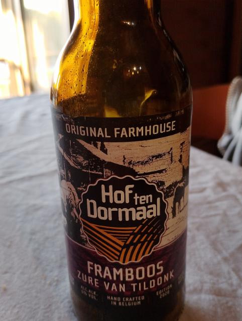 framboos zure van tildonk 6.0%, Brouwerij Hof ten Dormaal, Belgium