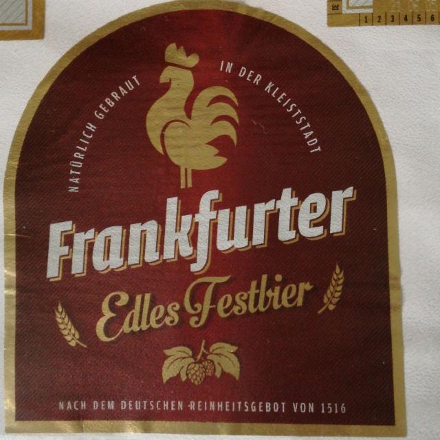 Frankfurter Edles Festbier 6.0%, Frankfurter Brauhaus (TCB Beverages), Germany