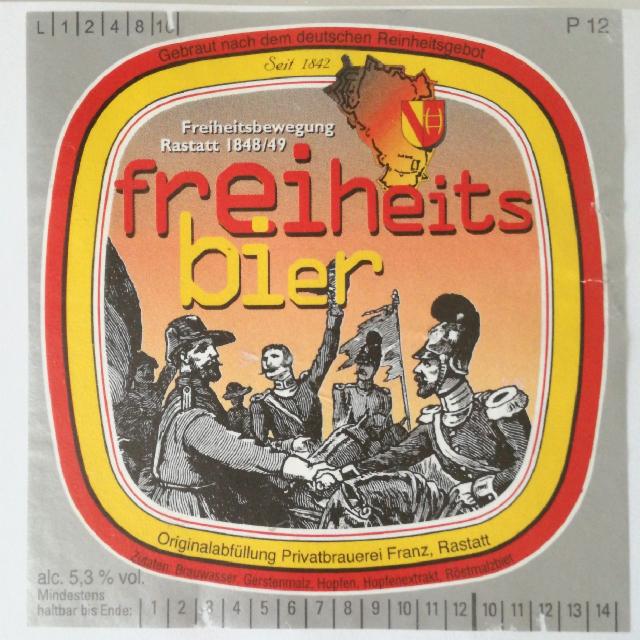 Freiheitsbier 5.3%, Brauerei Franz Rastatt, Germany