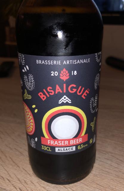 Fraser beer 6.5%, Brasserie Bisaiguë Kaysersberg, France