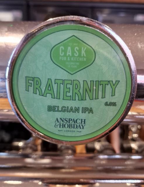 Fraternity Belgian IPA 6.0%, Anspach & Hobday, England