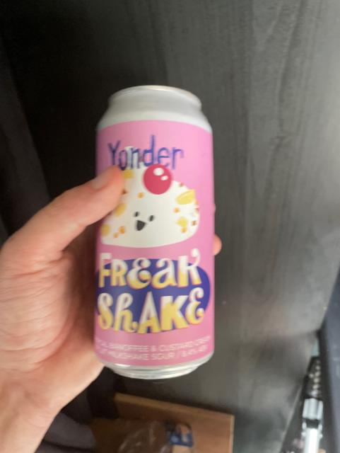 Freak Shake tropical banoffee and custard cream biscuit milkshake 8.4%, Yonder Brewing, England