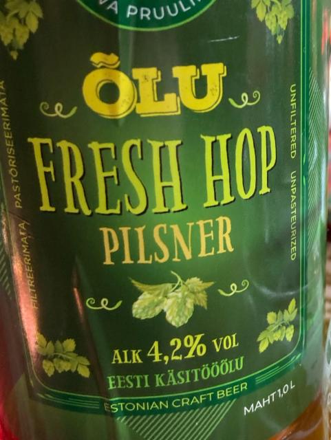 Fredh Hop Pilsner 4.2%, Narva Pruulikoda, Estonia