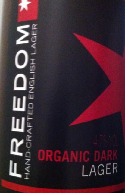 Freedom Organic Dark Lager 4.7%, Freedom Brewery, England