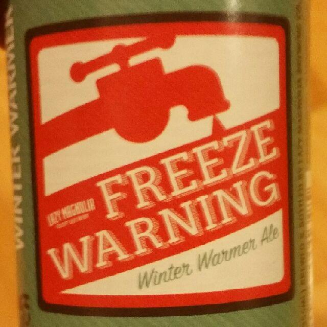 Freeze Warning Winter Warmer Ale 8.9%, Lazy Magnolia Brewing Company, United States