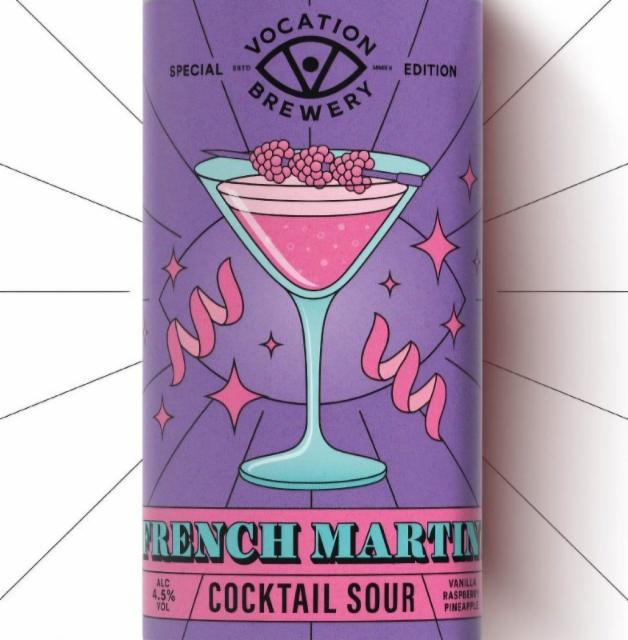 French Martini Cocktail Sour, Vocation Brewery