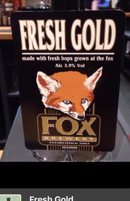 Fresh Gold 3.9%, Fox Brewery, England
