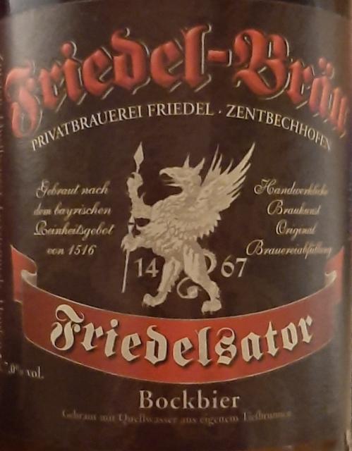 Friedelsator 7.0%, Brauerei Friedel Zentbechhofen, Germany