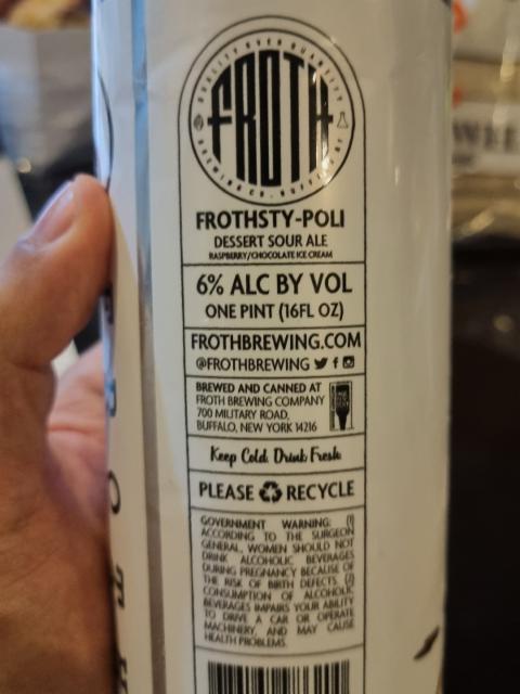 frothsty-poli 6.0%, Frothy Beard Brewing Company, United States