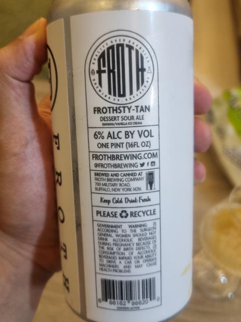 frothsty-tan 6.0%, Froth Brewing Company, United States