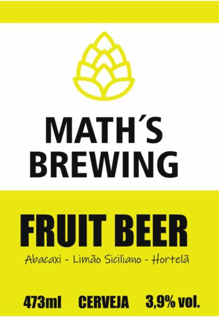 Fruit Beer Abacaxi Limão Siciliano Hortelã, Math's Brewing