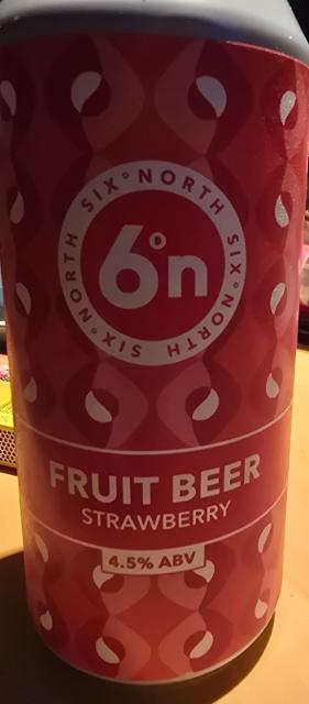 fruit beer strawberry 4.5%, Six° North Brewery, Scotland