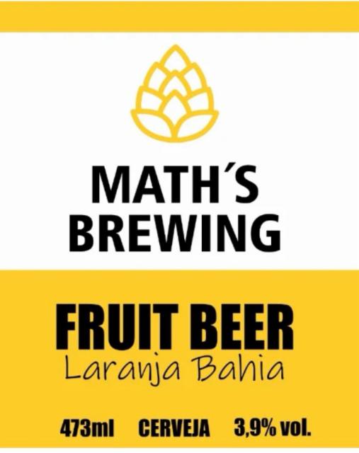 Fruit Bier Laranja Bahia 3.9%, Math's Brewing, Brazil