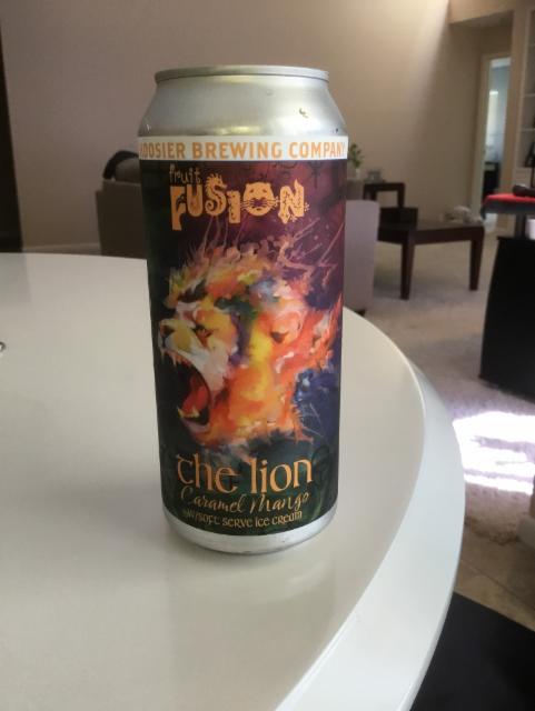 Fruit Fusion The Lion Caramel Mango w/Soft Serve Ice Cream, Hoosier Brewing Company