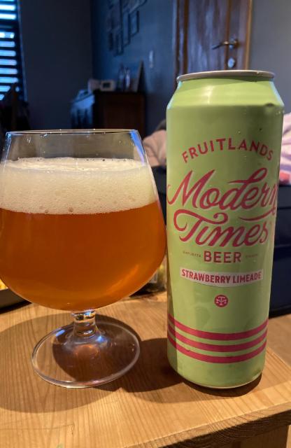 Fruitlands Strawberry limeade 4.8%, Modern Times Beer, United States