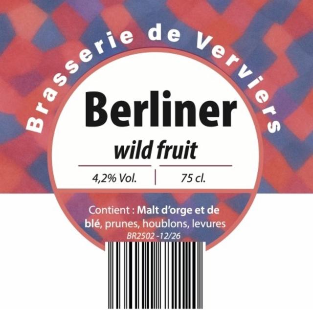 FUGACE Berliner Fruits Des Bois 4.2%, Brasserie de Verviers, Belgium