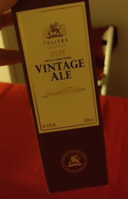 fuller's vintage ale 2025, Fuller's Griffin Brewery (Asahi Breweries)