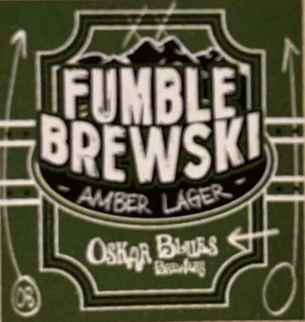 Fumble Brewski 4.5%, Oskar Blues Brewery, United States