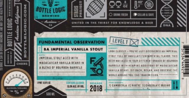 Fundamental Observation (2018) 13.2%, Bottle Logic Brewing, United States