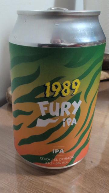 Fury IPA 6.0%, 1989 Brewing, France