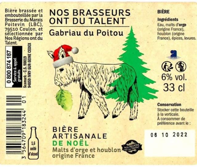 Gabriau Du Poitou De Noël 6.0%, Brasserie Du Marais Poitevin (Tête De Mule), France