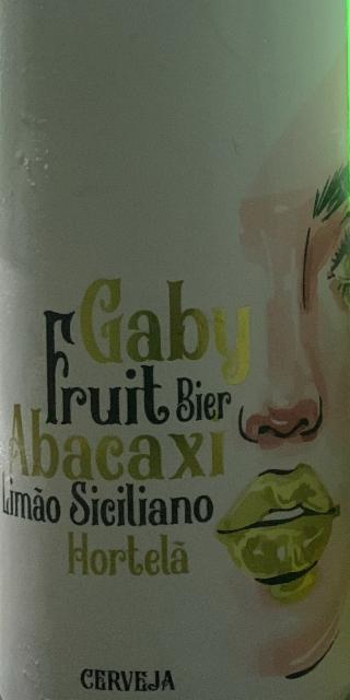 Gaby Fruit Bier Abacaxi Limão Siciliano Hortelã 4.5%, Cervejaria Gabrielle, Brazil