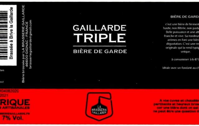 Gaillarde Triple 7.0%, La Brasserie Gaillarde, France