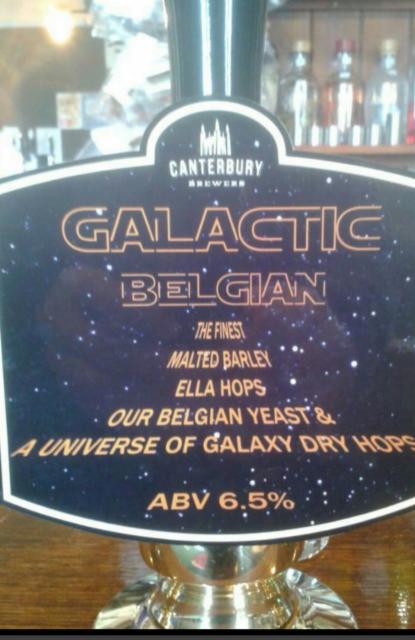 Galactic Belgian 6.5%, Canterbury Brewers, England