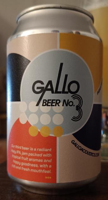 gallo beer no.3 5.0%, 71 Brewing, Scotland