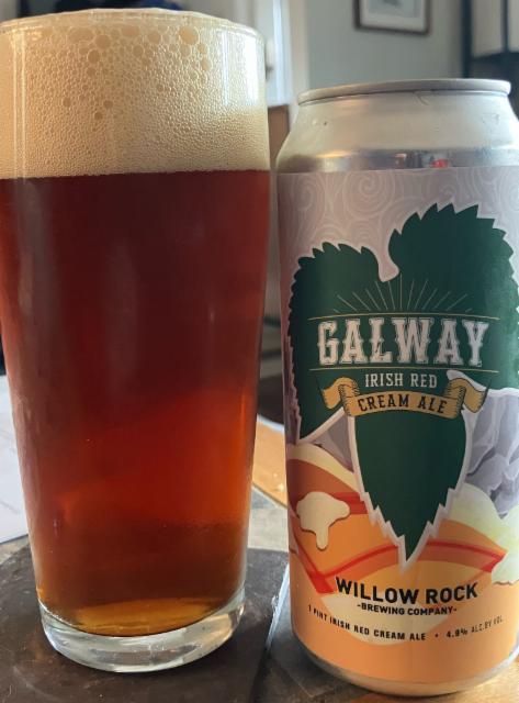 Galway Irish Red Cream Ale 4.9%, Willow Rock Brewing Company, United States