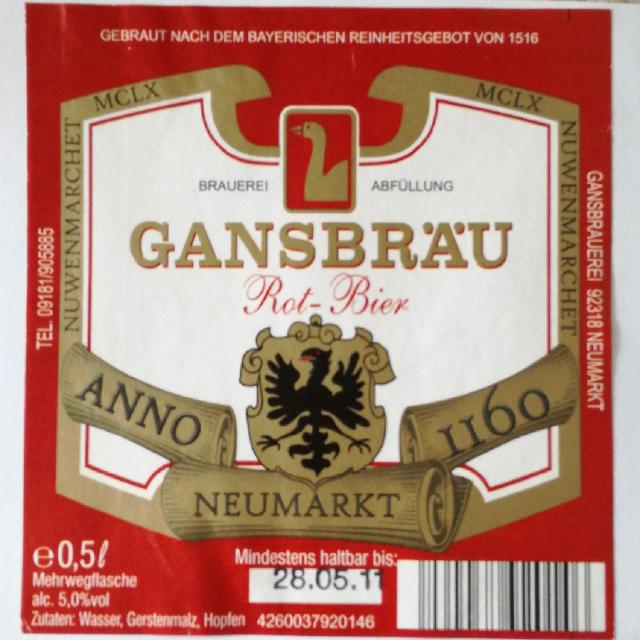 Gansbräu Rotbier, Gansbrauerei Neumarkt