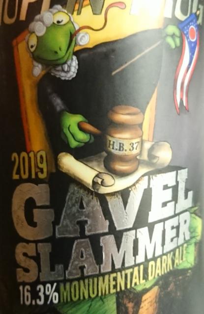 Gavel Slammer (2019) 16.3%, Hoppin' Frog Brewery, United States