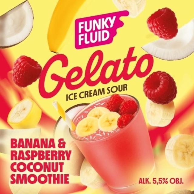 Gelato: Banana & Raspberry Coconut Smoothie 5.5%, Funky Fluid, Poland