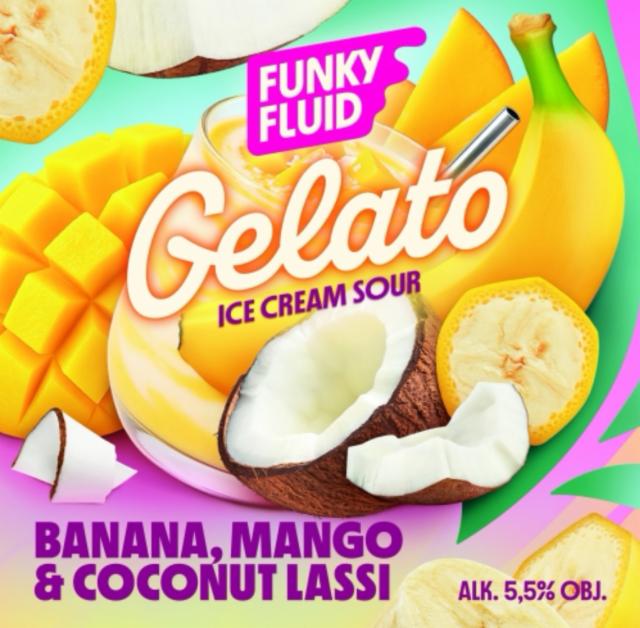 Gelato: banana, mango & coconut lassi 5.5%, Funky Fluid, Poland