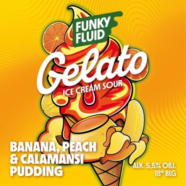 Gelato: Banana, Peach & Calamansi Pudding 5.5%, Funky Fluid, Poland