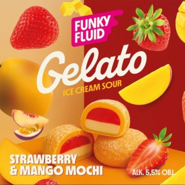 gelato strawberry & mango mochi 5.5%, Funky Fluid, Poland