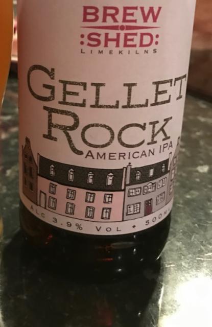 Gellet Rock 3.9%, Brewshed, England