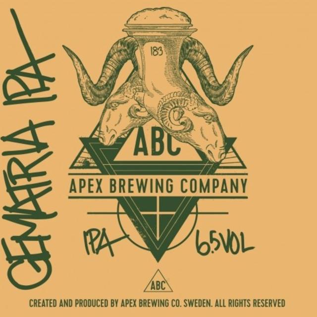 Gematria IPA 6.5%, Apex Brewing Company, Sweden