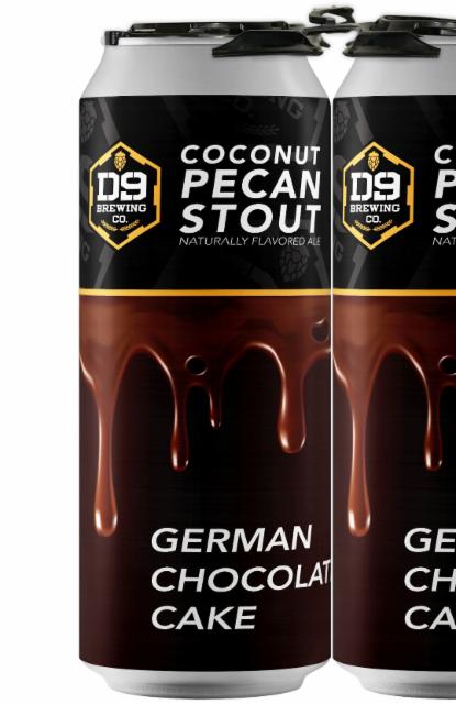 german chocolate cake 8.0%, D9 Brewing Company, United States