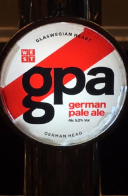 GPA German Pale Ale 5.2%, WEST Brewery, Scotland