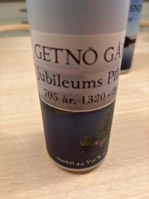 Getnö Gård jubileumspilsner 4.5%, Brygghus 19, Sweden