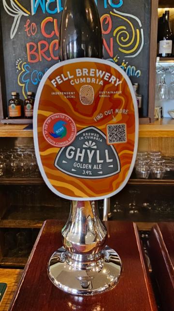 ghyll golden ale 3.4%, Fell Brewery, England