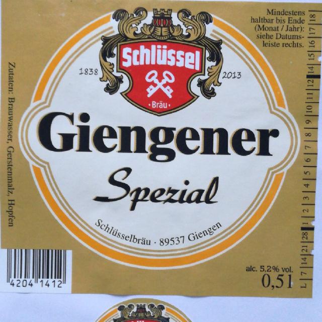 Giengener Spezial 5.2%, Schlüsselbräu Giengen, Germany
