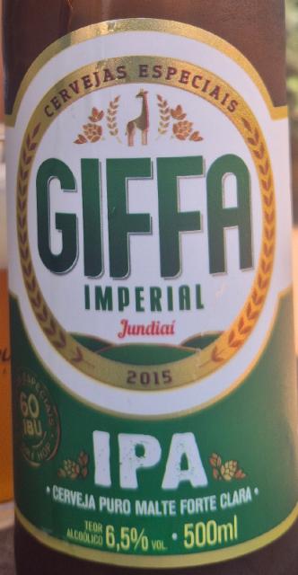 Giffa Imperial IPA 6.5%, Giffa Imperial, Brazil