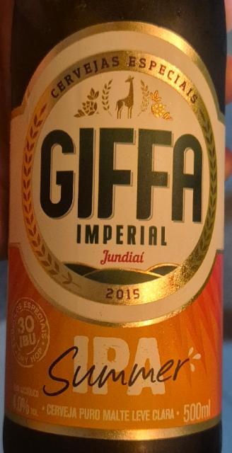 Giffa Imperial Summer IPA 4.0%, Giffa Imperial, Brazil
