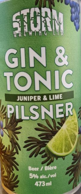 Gin & Tonic Pilsner 5.0%, Storm Brewing, Canada
