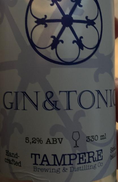 Gin & Tonic 5.2%, Tampere Brewing & Distilling Co, Finland